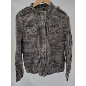 Express Distressed Camo Jacket